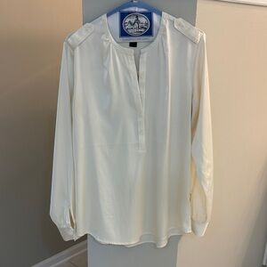 Express | Women's Ivory Button-Up Blouse, sz M